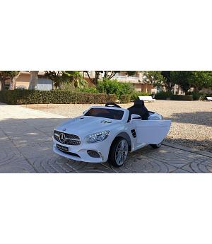 COCHE INFANTIL Mercedes SL400 12V, BLANCO, RC, ASIENTO Y RUEDAS DE PLÁSTICO - BC-8811-AT